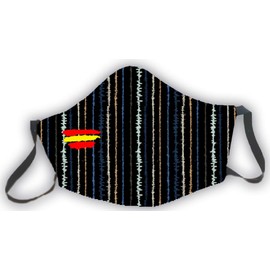 Reusable Mask Black Flag Spain Stripes Pattern Elegant Original Men Women Unisex
