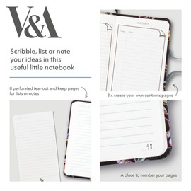 IF V & A Bookaroo Journal A6 Kilburn Black Floral, One size