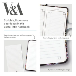 IF V & A Bookaroo Journal A6 Kilburn Black Floral, One size