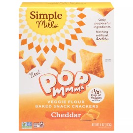 Simple Mills Crackers Cheddar 4 oz (Pack of 6)