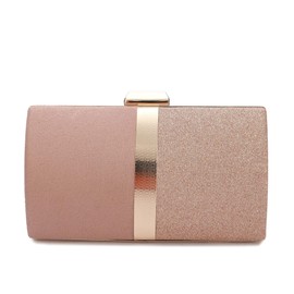 CARIEDO Evening Clutch for Women, Evening Bag Crossbody Bag Wedding Bridal Purse for Cocktail Party Prom(JM0818 Pink)