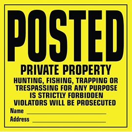 BIG GAME Posted Sign (12 Pack), Yellow