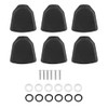 Glomora 6PCS Black Guitar Tuning Pegs - Metal, Small Square