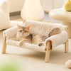 MEWOOFUN Cat Couch Bed, Pet Sofa for Indoor Cats Wooden