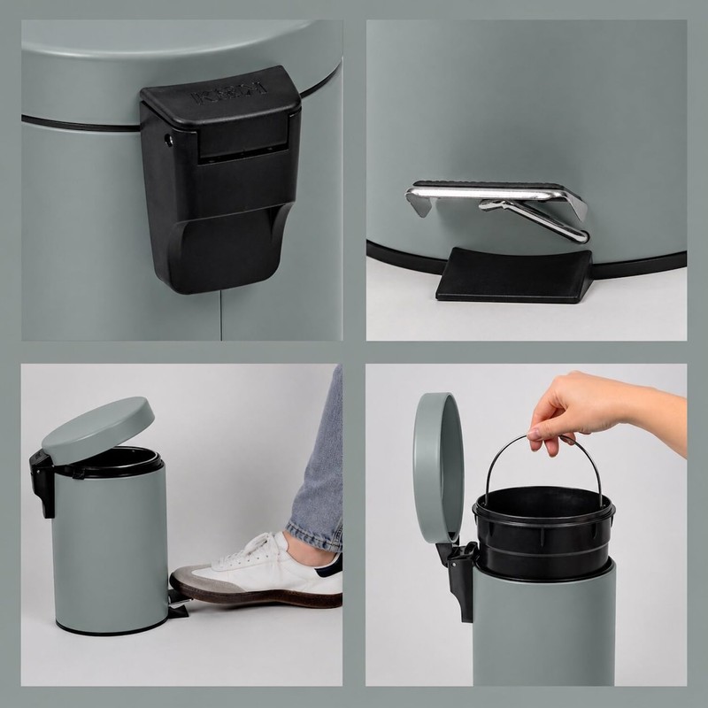 kela Cosmetic bin Polino of Metal 3L in Bright Grey,