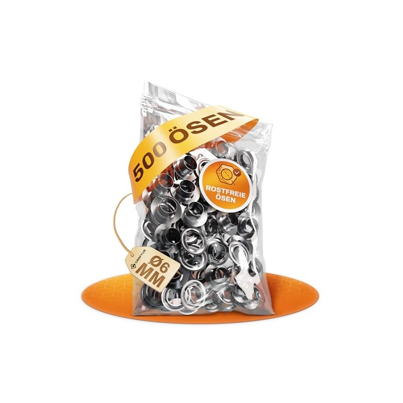 CRAFTUS® Stainless Steel Eyelets Set 100% Rustproof - Pack of