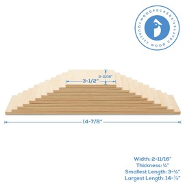 Wooden Rainbow Building Boards, 5 Sets of 11 DIY Rainbow Slats for Open-Ended Play and Skill-Building, by Woodpeckers