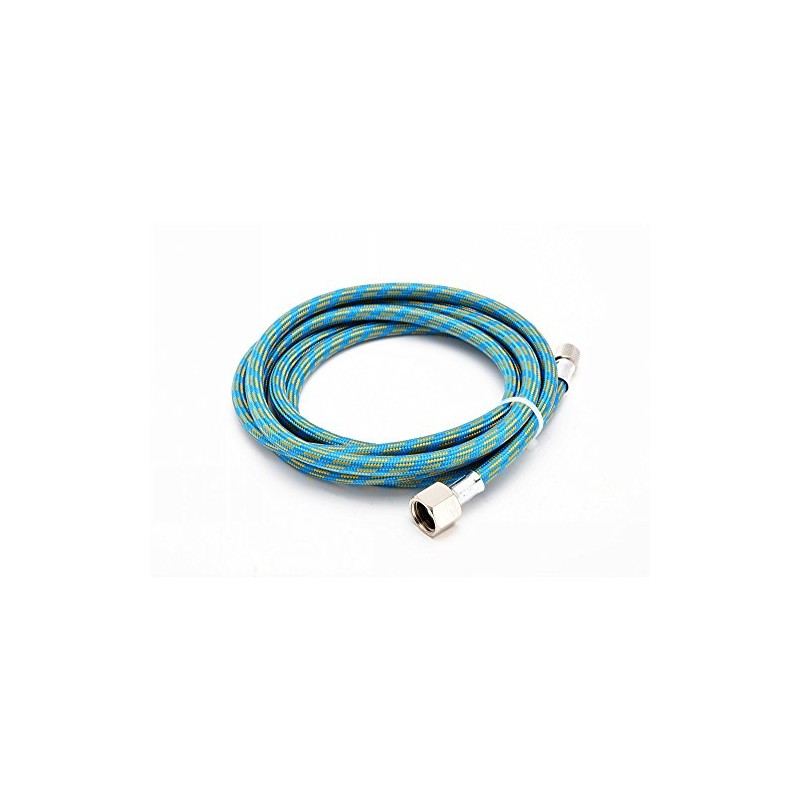 ABEST 6FT 1.8meter Braided Airbrush Air Hose 1/8-1/4 Adaptor Fitting