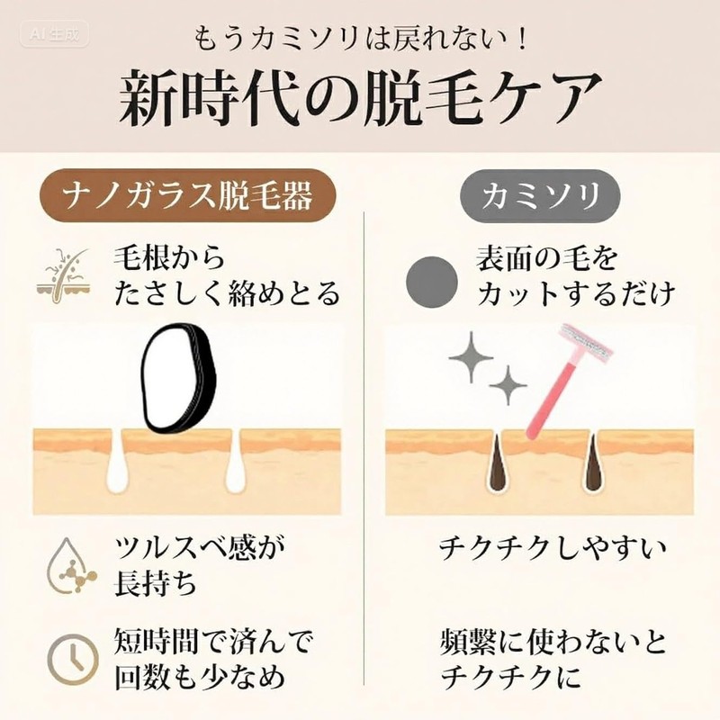 【2025 業界新傑作】 ナノガラス脱毛器 マジックグラス ガラスリムーバー 物理脱毛 擦るだけ除毛パッド 小型 軽量 家庭用