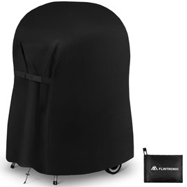 Flintronic Barbecue Cover, Weatherproof 210D Oxford Fabric Gas Grill Cover, Waterproof Grill Cover, Tear-Resistant, UV, for Brinkmann, Weber, Char Broil (76 x 66 x 110 cm)