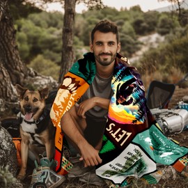 OAKZIUE Bigfoot Gifts, Sasquatch Gifts, Big Foot Sasquatch Gift for Men Women, Bigfoot Blanket 60" x 50", Birthday Gifts for Sasquatch Lovers, Hide & Seek Champion, Sasquatch Loves Gift