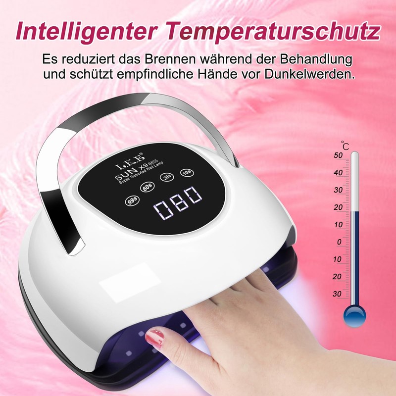 UV Lamp for Gel Nails, 220 W Professional Fast UV