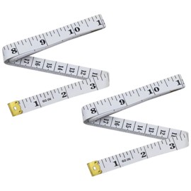 Dinghaole 2 Pack Double Sided Tape Measure,Perfect to Measure Body,Inches & Cms,150cm/60 Inches,Flexible Measuring Tape,Perfect to Body Measuring,Sewing/Tailors Tape,Flexible Fiber Glass Material