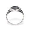 NKlaus Signet Ring Bourbon Lily 925 Silver Men's Ring Templar