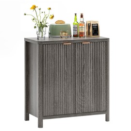 ECOTINY Modern Fluted Sideboard Cabinet with Adjustable Shelves, Accent Buffet Cabinet with Storage, Multifunctional Console Cabinet for Living Room, Entryway, Kitchen