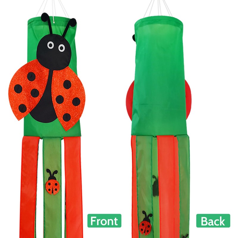 THQZLH Ladybug Spring Wind Sock - Adorable Outdoor windsocks for