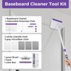 wlich Baseboard Cleaner Tool with Handle 2.0, 60" Extendable Long