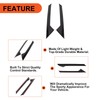 ECOTRIC 2 PCS Front A-Pillar Molding Windshield Outer Trim Compatible