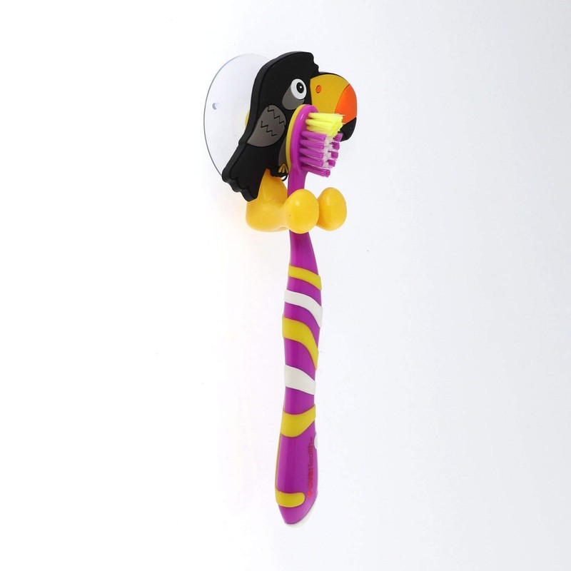 SandT Collection Toucan Suction Toothbrush Holder for Mirror Wall -