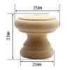 Wake Sangyo TW-316 Wooden Knobs 1.4 inches (35 mm) Interior