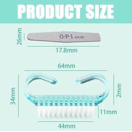 Pack of 2 Nail Brush Nail Cleaning Brush with Sponge Sanding Strips Fingernail Exfoliating Cleaning Brushes Manicure