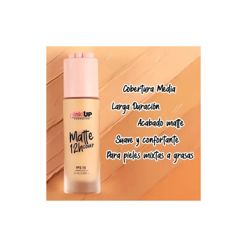 Maquillaje Pink Up Mate Cover 12h + Polvo Mineral Cover