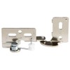 Snap Closing Semi-Concealed Hinges - Nickel (pair) - 1/4 overlay