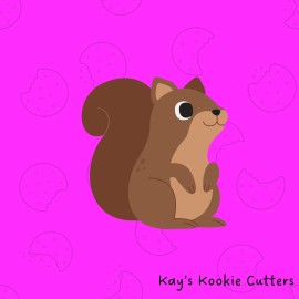 Squirrel 3D Printed Cookie Cutter - Small - 3 inch