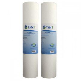 Tier1 5 Micron 20 Inch x 4.5 Inch | 2-Pack Spun Wound Polypropylene Whole House Sediment Water Filter Replacement Cartridge | Compatible with Pentek DGD-5005-20, SDC-45-2005, Home Water Filter