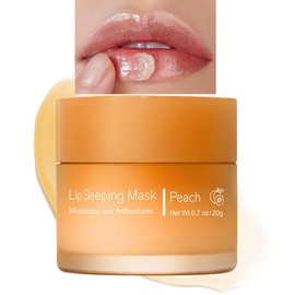 Máscara de labios para dormir, mascarilla nutritiva e hidrata de larga duración, bálsamo labial, crema de labios antiagrietados (01# melocotón)