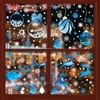 Hiwevvy 470 PCS Christmas Window Clings-9 Sheets Snowflake, Snowman, Reindeer,