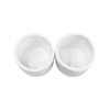 Sizikato 2pcs Simple Pure White Cylindrical Ceramic Toothpick Holder.