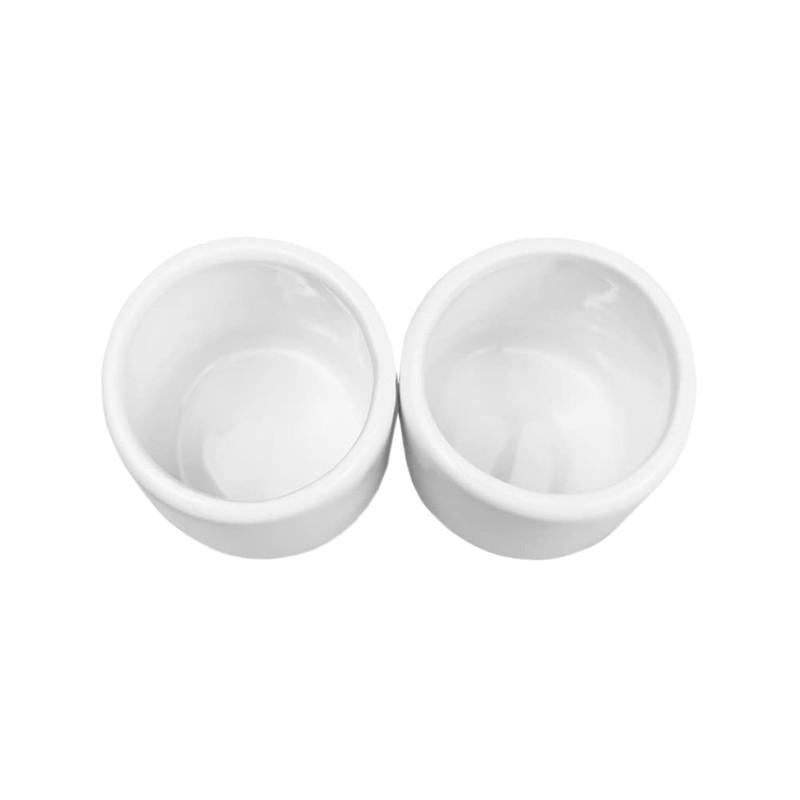 Sizikato 2pcs Simple Pure White Cylindrical Ceramic Toothpick Holder.