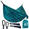 Foxelli Camping Hammock – Lightweight Parachute Nylon Portable Hammock with