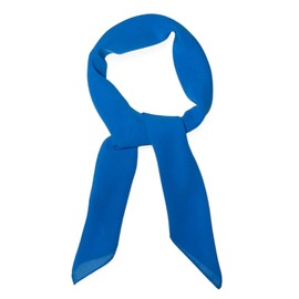 WESTEND CHOICE Square Chiffon Scarves Lightweight Plain Neck Scarf 50s Retro Women Bandana Wrap women's scarves 80 x 80 cm (Blue)