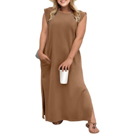 OLRIK Womens Plus Size Dresses for Wedding Guest Plus Size Formal Dresses for Women Camel-3X