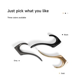 SARIHOSY Black Coat Hooks, Black Zinc Alloy Coat Hook Suitable Used for Single Layer Towel Bathroom Bedroom Classroom Kitchen, Black 5-Piece Set