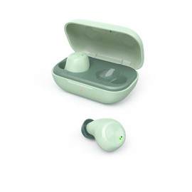 Hama Bluetooth Kopfhörer kabellos (In-Ear Ohrhörer mit Mikrofon, Sport Kopfhörer spritzwassergeschützt IPX4, leichte Headphones ohne Kabel mit Ladebox, True Wireless Headset, bis zu 14h Akku) mintgrün