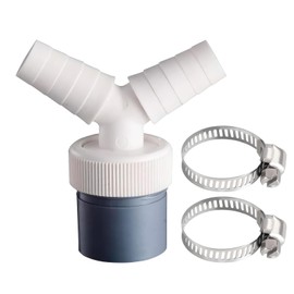 Huotflame Washing Machine Drain Adapter 2 in 1 Y Splitter - Universal Double Connection for Washing Machine & Dishwasher (2 Inputs)