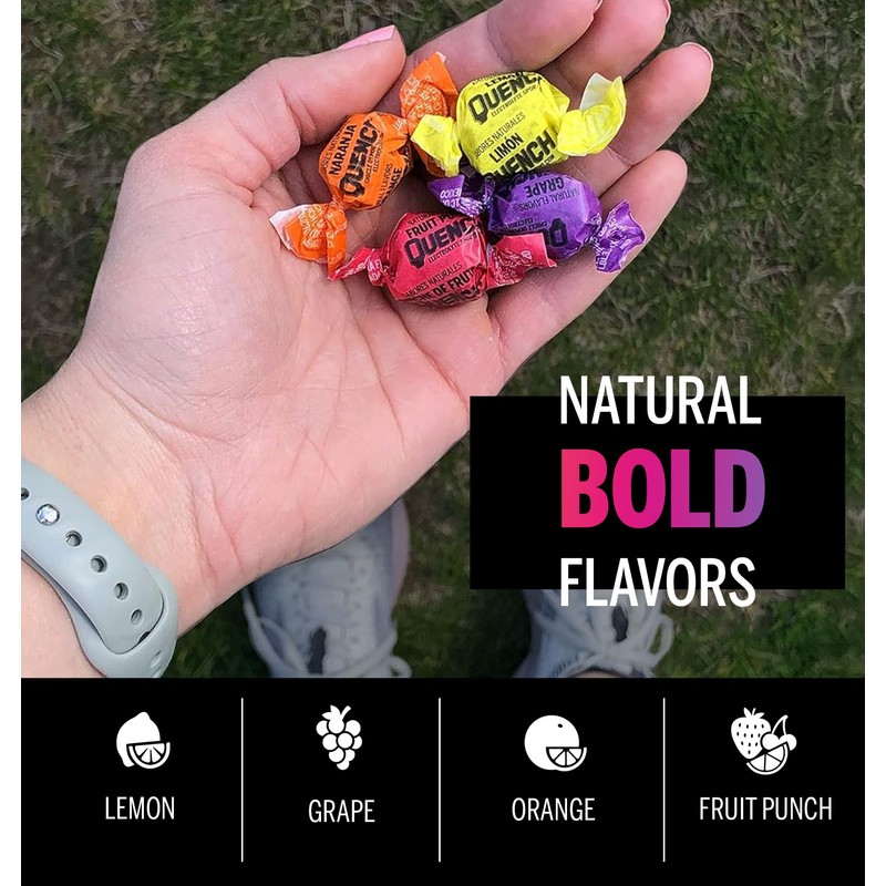 Quench Gum Variety Bucket, Electrolytes Chewing Gum for Athletes and