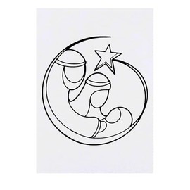 Azeeda 'Niedliche Weihnachtskrippe' Temporäres Tattoo - Hautfreundlicher & Ungiftiger Abziehbild · Wasserfest (TO00082143)