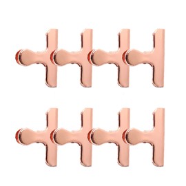 Stainless Steel Bag Clips, 8 Pieces Rose Gold Chip Bag Clips Sealing Clips for Coffee Tea Food Bag Decorative Clips for DIY Photo Grid (76mm)
