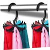 CAXUSD 4pcs Scarf Hanger Hooks Space Saver Rotating Tie Rack