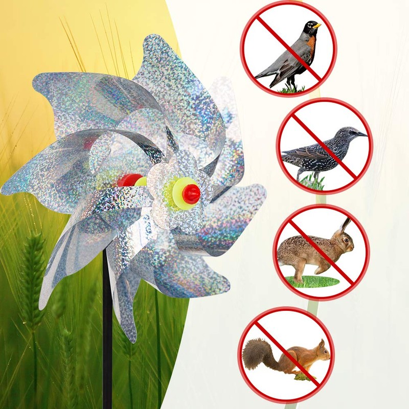 Sparkly Holographic Pinwheel Reflective Whirl Pinwheels Spinners Windmill Bright Blended