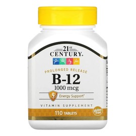 21st Century Vitamina B12 Premium 1,000 Mcg 110 Tabletas de Liberacion Prolongada