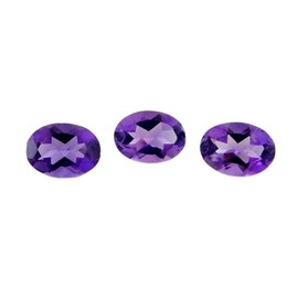 Myhealingworld Natural Amethyst AAA Quality Calibrated Oval 5X7 MM Brilliant Cut Loose Gemstone Crystals Chakra Healing For Making Jewelry (BOX 1 – (Amethyst Oval 5X7mm = 3 Stone)