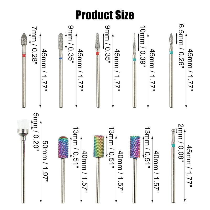 VOCOSTE Nail Drill Bit Set Drill Bit Set for Gel