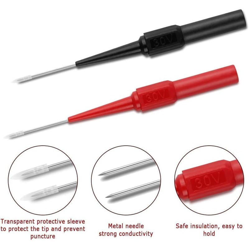 10 PCS Automotive Back Probe Pins Multimeter Wire Piercing Test