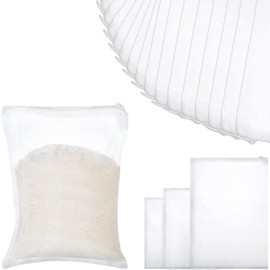 Shappy 15 Pieces Aquarium Filter Mesh Bags 3 Sizes 150 Micra Fine Filter Fish Tank Media Bags with Zipper for Activated Carbon Biospheres Ceramic Rings, 4 x 6 Inch, 7.9 x 6 Inch, 7.9 x 11.8 Inch