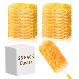 NONSTOP 360° Duster Kit for Swiffer Duster, 25 Pack & 1 Handle, Multi-Surface Duster Refills with 4X Microfibers.Efficient Duster Kit for Cleaning Pet Hair, Home, Office Furniture, Screen and More